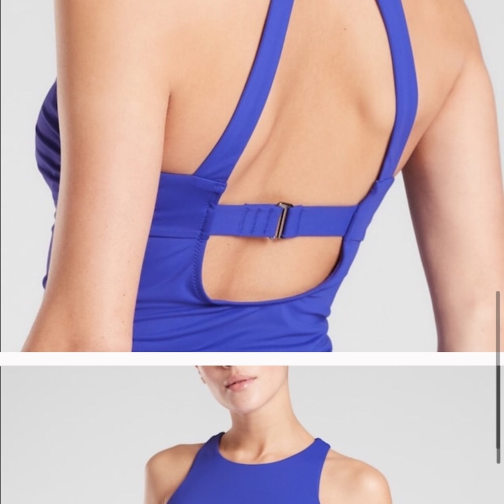 Women’s Athleta High Neck Built In Bra Swim Top